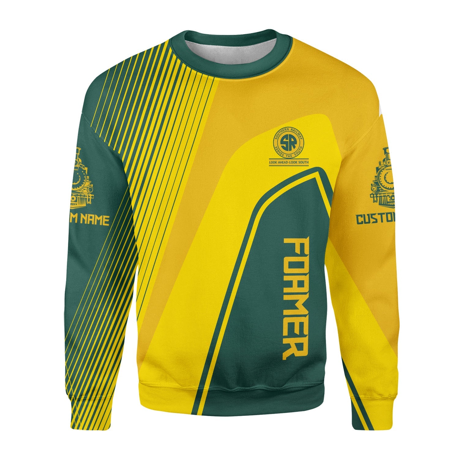 Railspirit Personalized Southern Railway U.S Sweatshirt Vibrant Striking Style SOU Shirt For Rail Enthusiasts