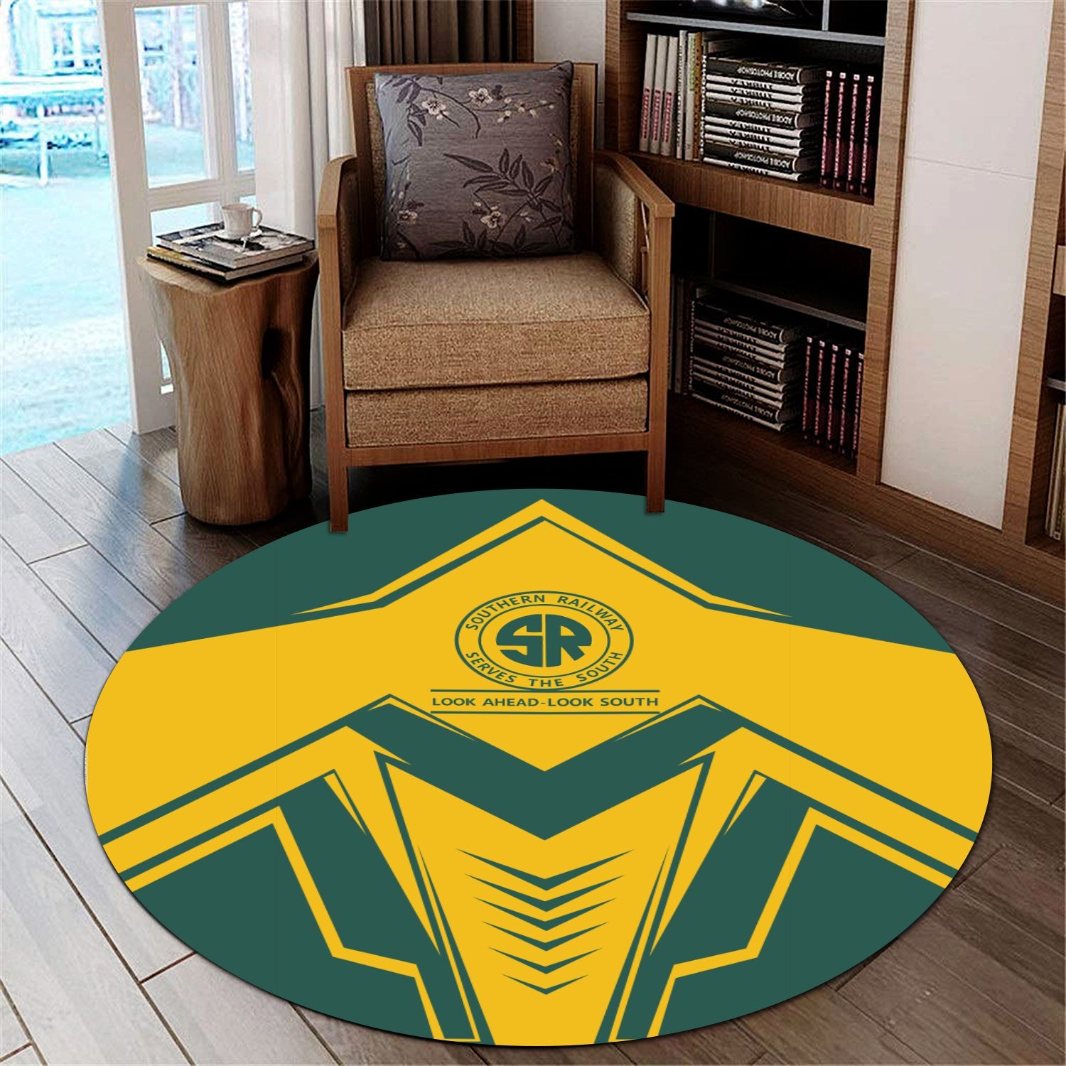 Railspirit Southern Railway U.S Round Mat Railway Trainspotter Style SOU Mat Gift Idea For Foamers