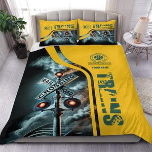 Railspirit Personalized Southern Railway U.S Bedding Set Railroad Crossing Sign SOU Bedding Set All Over Print