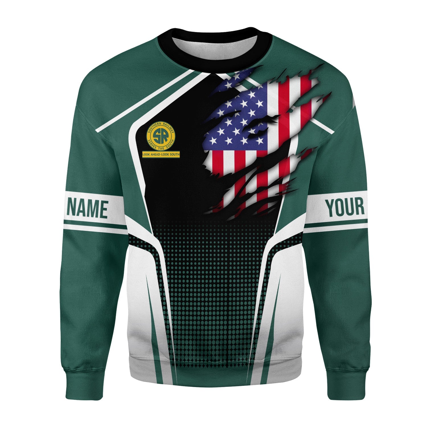 Railspirit Personalized Southern Railway U.S Sweatshirt American Eagle Vintage Train SOU Shirt