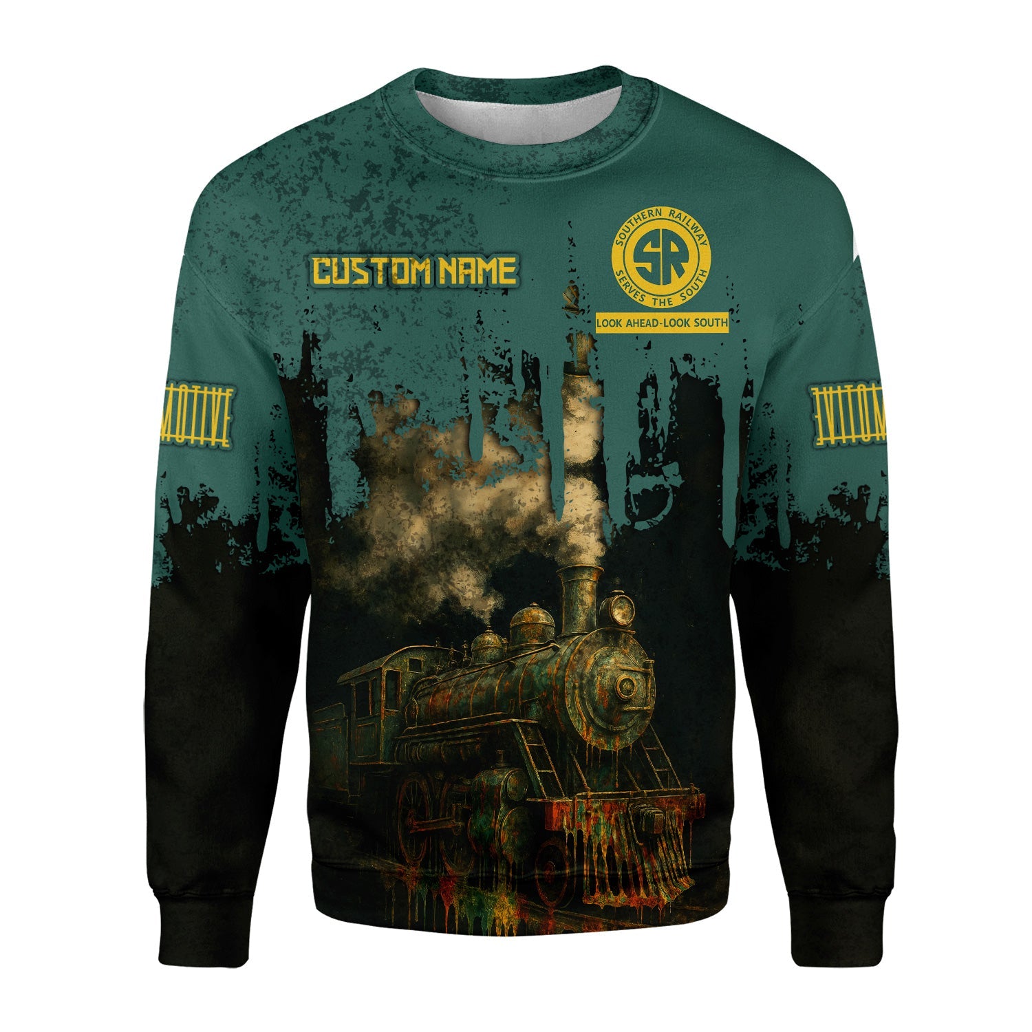 Railspirit Personalized Southern Railway U.S Sweatshirt Vintage Train Art Style SOU Shirt For Locomotive Fans