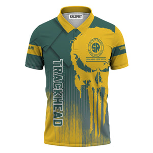 Railspirit Personalized Southern Railway U.S Polo Shirt Skull Design with Custom Job SOU Train Shirt for Trackhead Crew