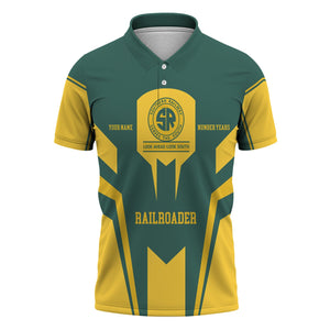 Railspirit Personalized Southern Railway U.S Polo Shirt Custom Year Railroader SOU Shirt Gift Idea For Train Lover