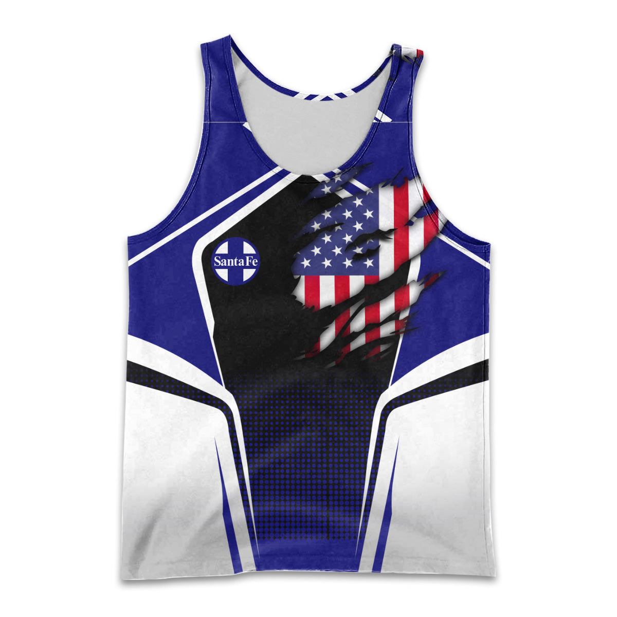 Railspirit Personalized Santa Fe Railway Men Tank Top American Eagle Vintage Train Atchison, Topeka and Santa Fe Railway Shirt