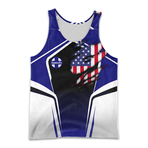 Railspirit Personalized Santa Fe Railway Men Tank Top American Eagle Vintage Train Atchison, Topeka and Santa Fe Railway Shirt