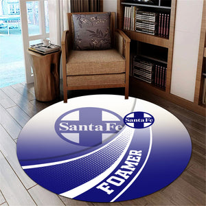 Railspirit Santa Fe Railway Round Mat Railway-Themed Style Atchison, Topeka and Santa Fe Railway Mat Gift Idea For Trainspotter