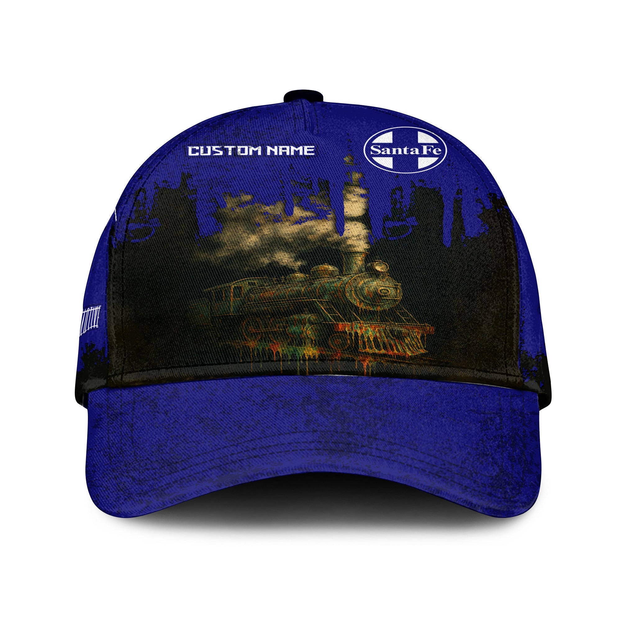 Railspirit Personalized Santa Fe Railway Classic Cap Vintage Train Art Style Atchison, Topeka and Santa Fe Railway Cap For Locomotive Fans