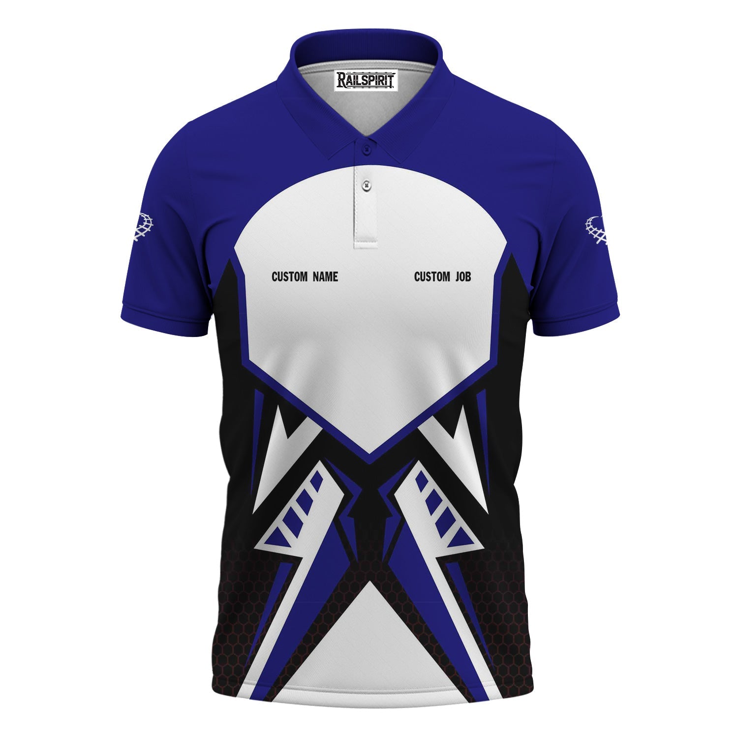 Railspirit Personalized Santa Fe ATSF Railway Polo Shirt Vibriant Style with Custom Position Atchison, Topeka and Santa Fe Train Shirt