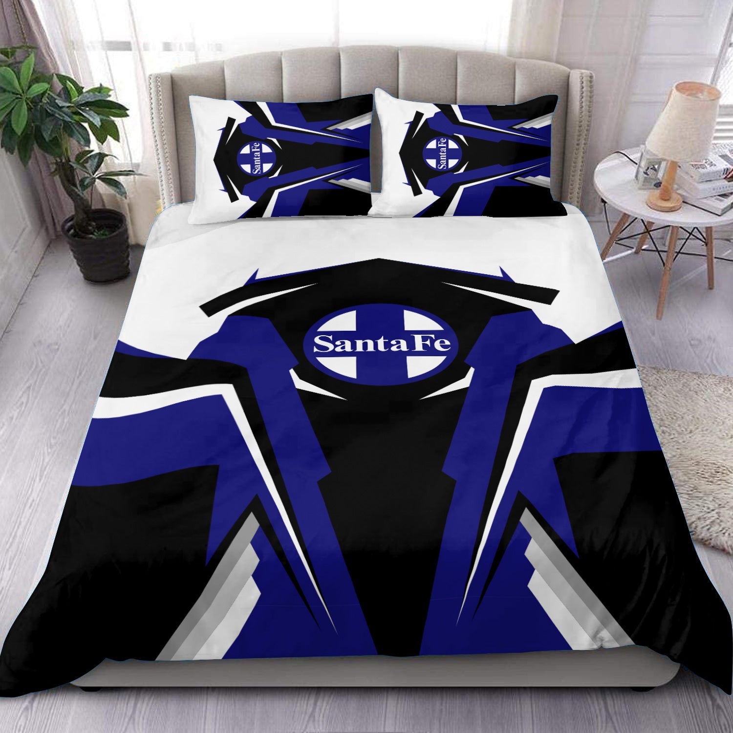 Railspirit Santa Fe Railway Bedding Set Strong Line Style Atchison, Topeka and Santa Fe Railway Bedding Set All Over Print