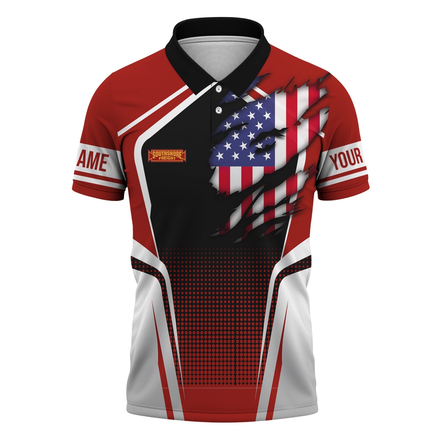 Railspirit Personalized Chicago South Shore and South Bend Railroad Polo Shirt American Eagle Vintage Train Shirt