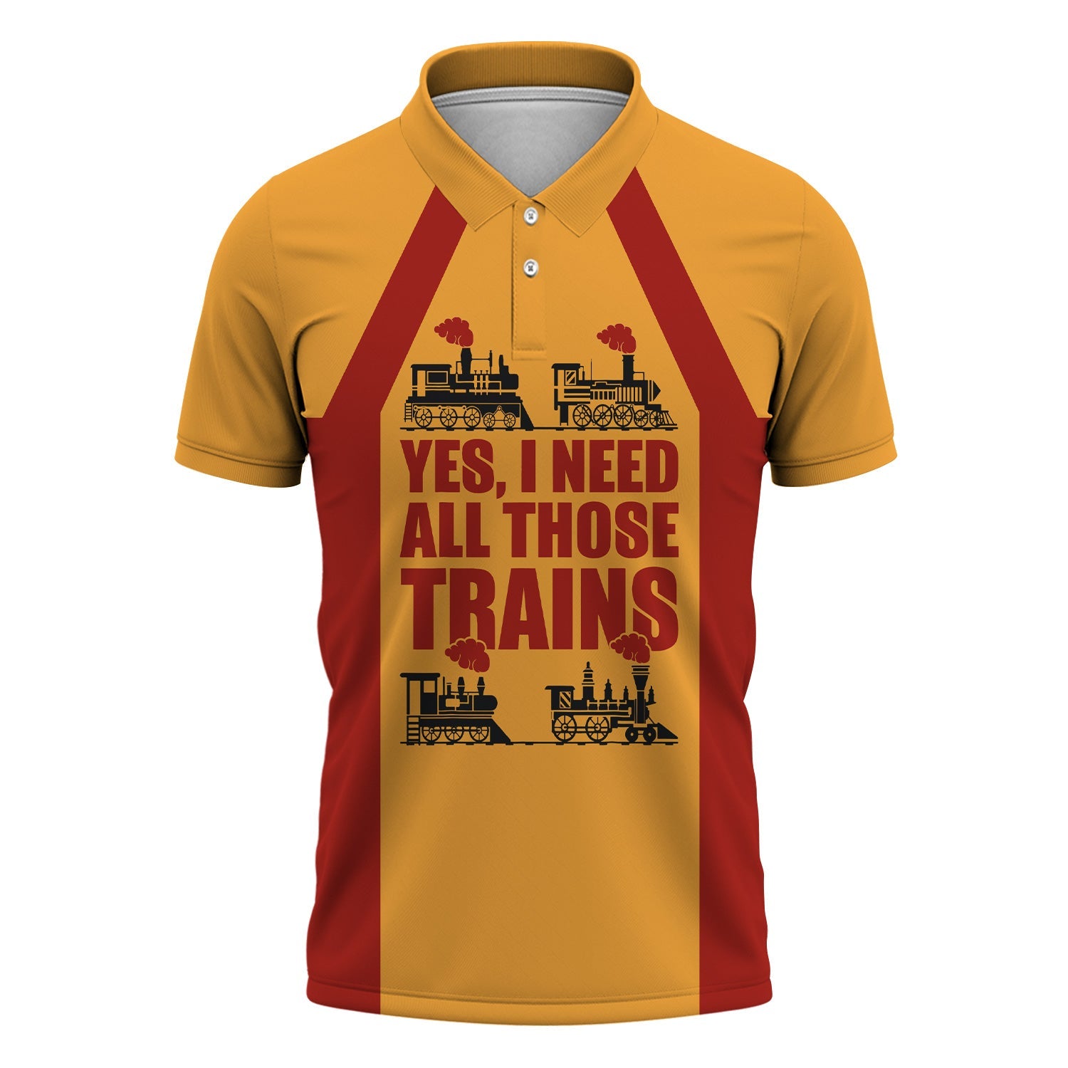 Railspirit Custom Name Chicago South Shore and South Bend Railroad Polo Shirt Yes I Need All Those Train Printed Shirt