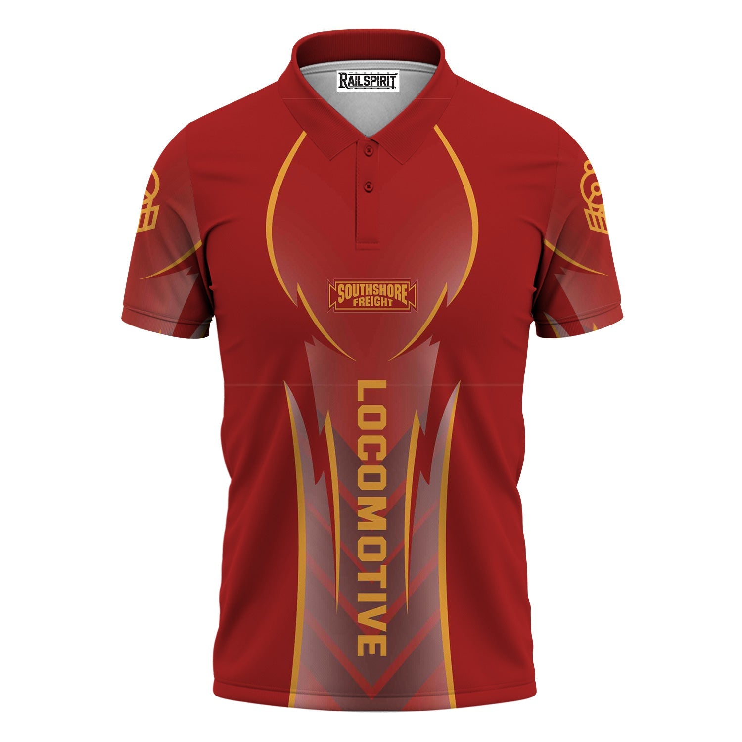 Railspirit Personalized Chicago South Shore and South Bend Railroad Polo Shirt Striking Line Style Train Shirt For Locomotive Lovers