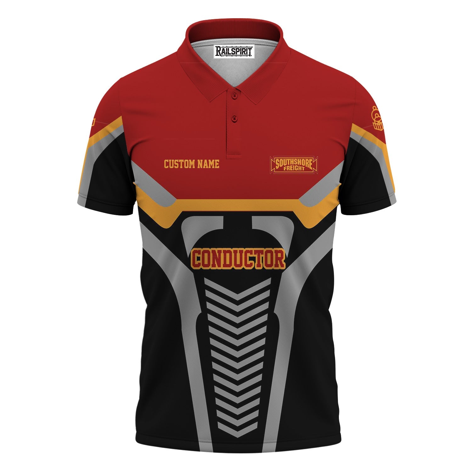 Railspirit Personalized Chicago South Shore and South Bend Railroad Polo Shirt Track-Inspired with Custom Job Position  Train Shirt