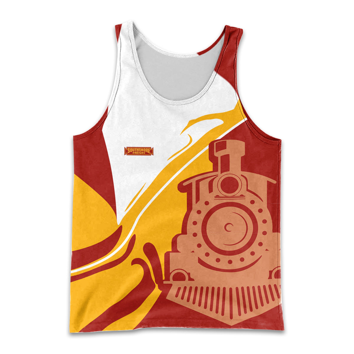 Railspirit Personalized Chicago South Shore and South Bend Railroad Men Tank Top Flame-Inspired Style Shirt Gift Idea For Train Lovers