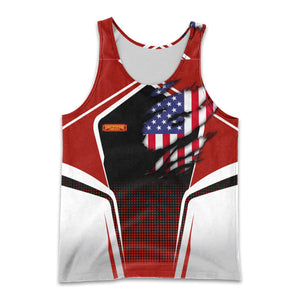 Railspirit Personalized Chicago South Shore and South Bend Railroad Men Tank Top American Eagle Vintage Train Shirt