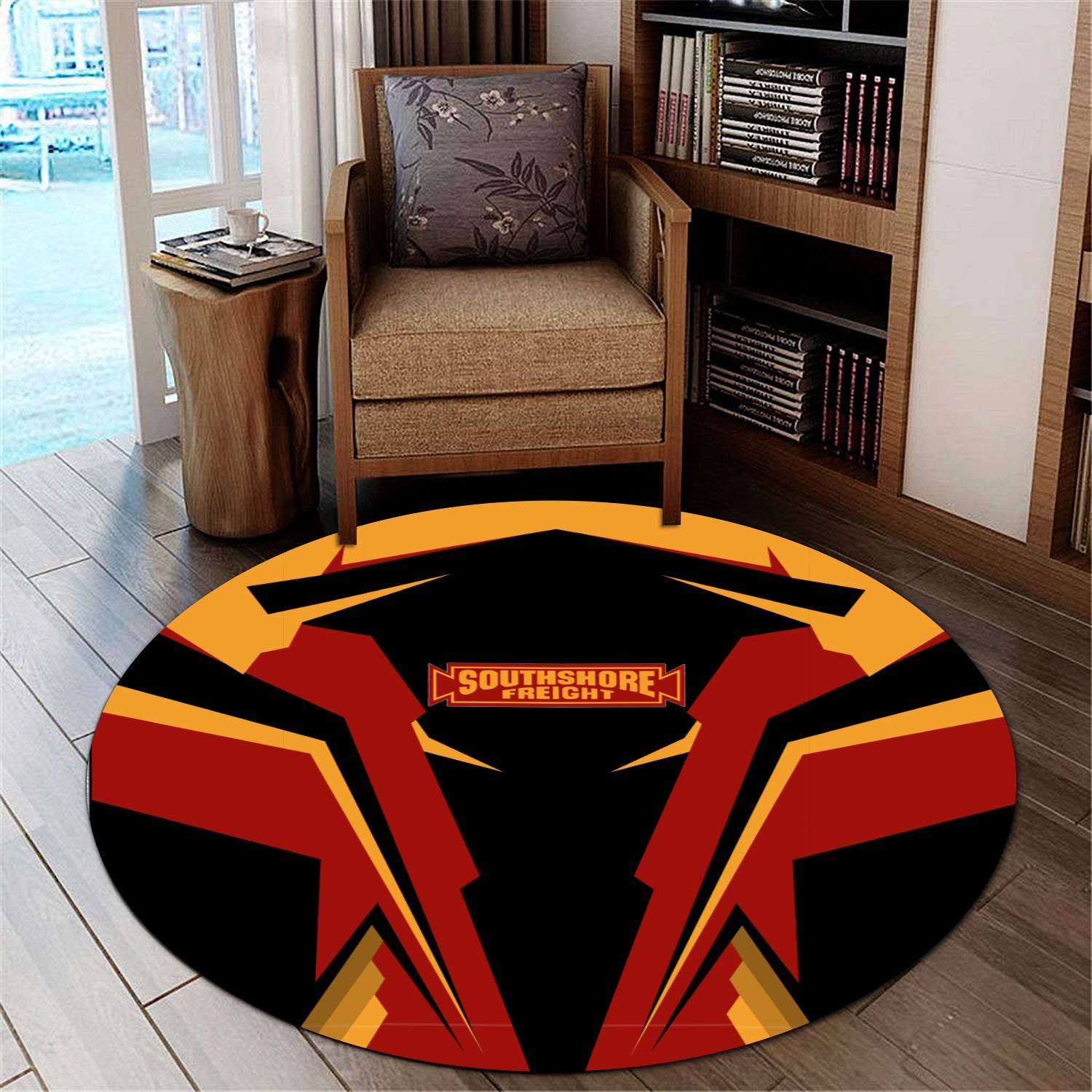 Railspirit Chicago South Shore and South Bend Railroad Round Mat Strong Line Style Rug All Over Print