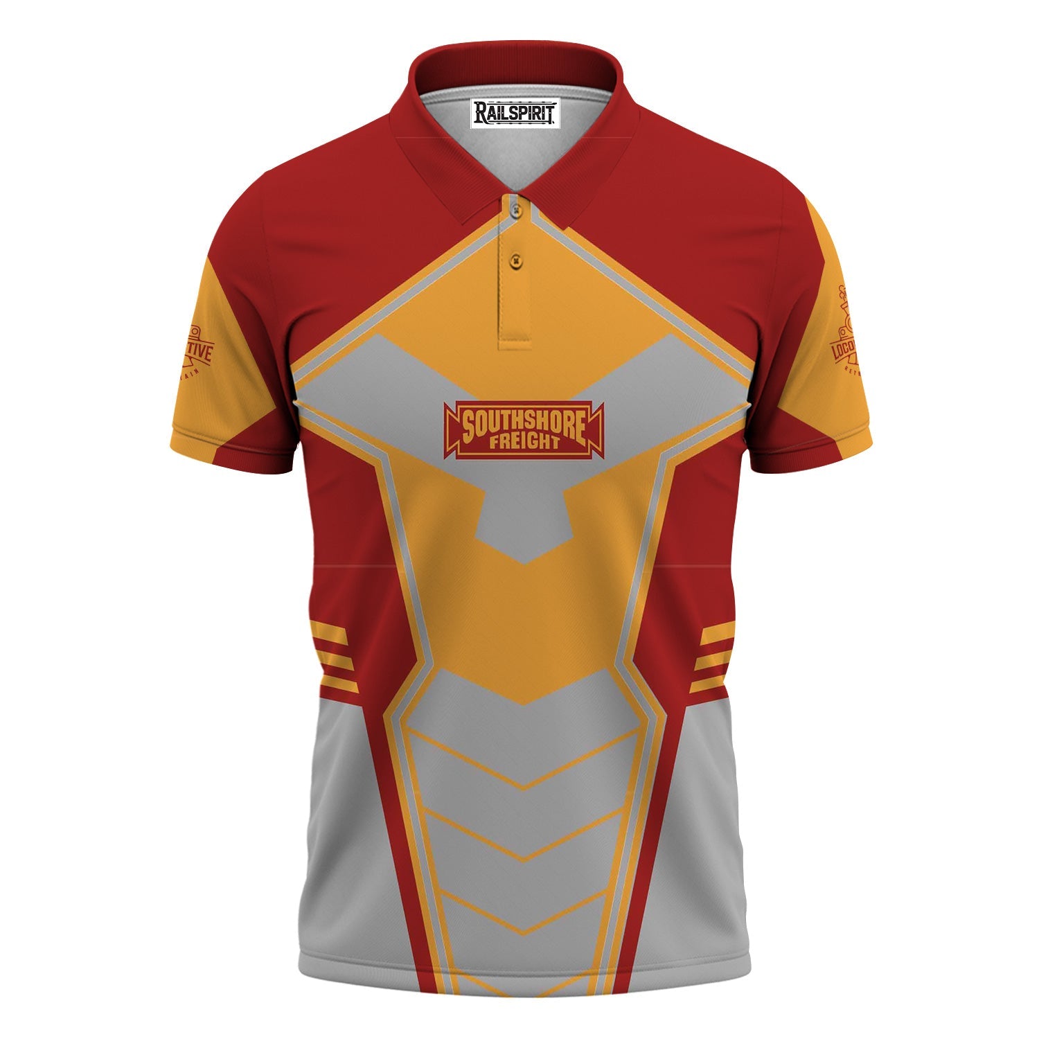 Railspirit Personalized Chicago South Shore and South Bend Railroad Polo Shirt Engine-Inspired Style Train Shirt for Railroad Fanatic