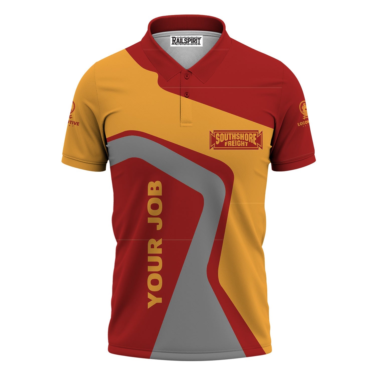 Railspirit Personalized Chicago South Shore and South Bend Railroad Polo Shirt Unique Design with Custom Job Position Train Shirt