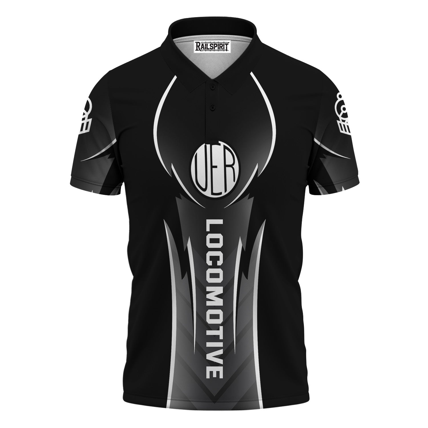 Railspirit Personalized Union Electric Railway Polo Shirt Striking Line Style Train Shirt For Locomotive Lovers