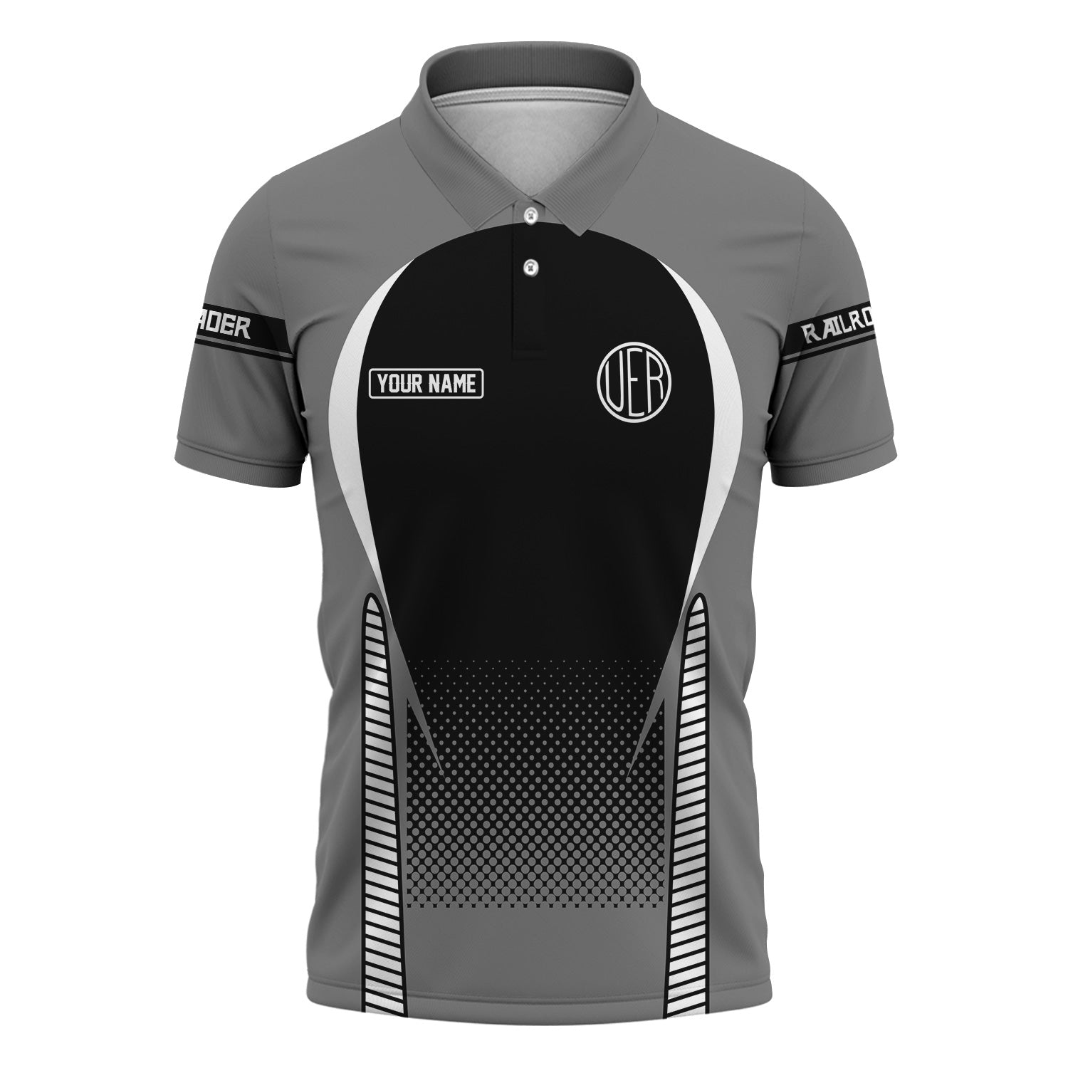 Railspirit Personalized Union Electric Railway Polo Shirt Stress Is Caused By Not Having Enough Trains Shirt All Over Print