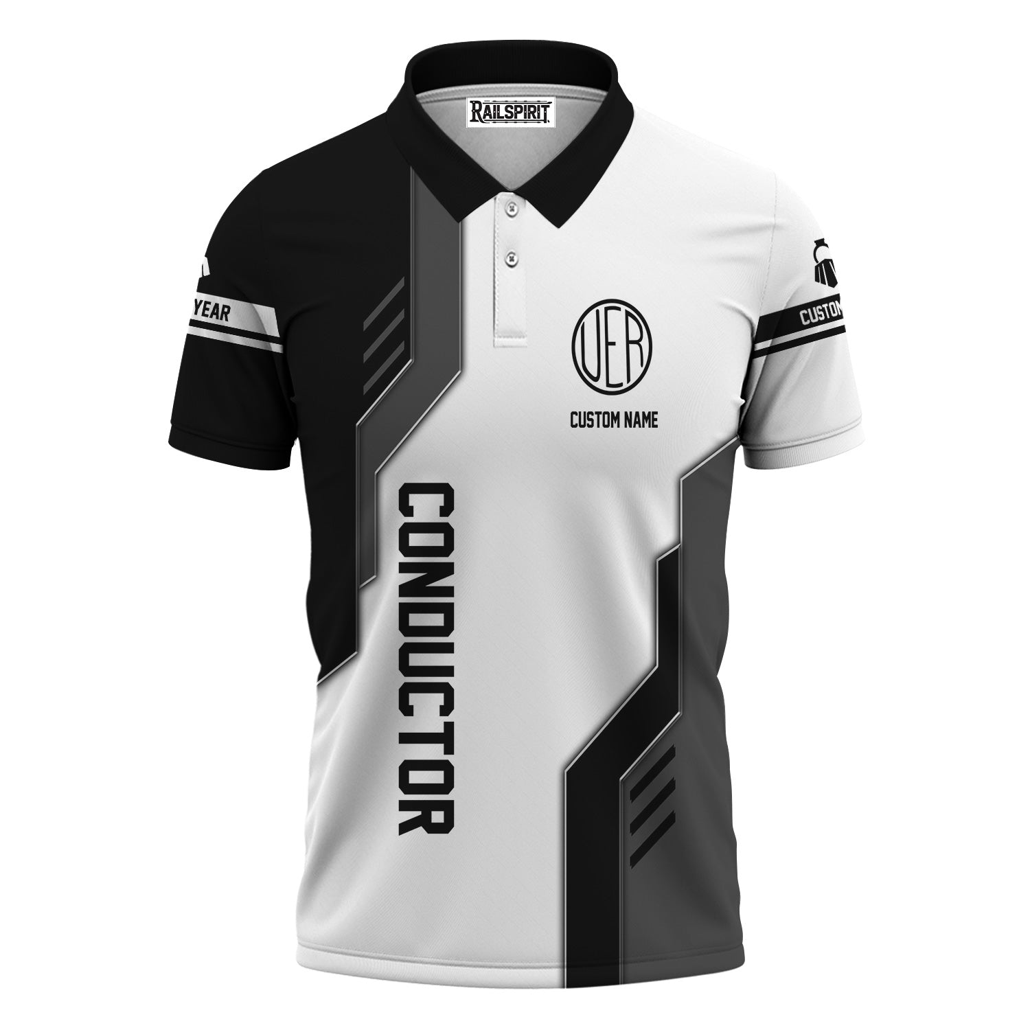 Railspirit Personalized Union Electric Railway Polo Shirt Unique Railway Style with Custom Job Train Shirt