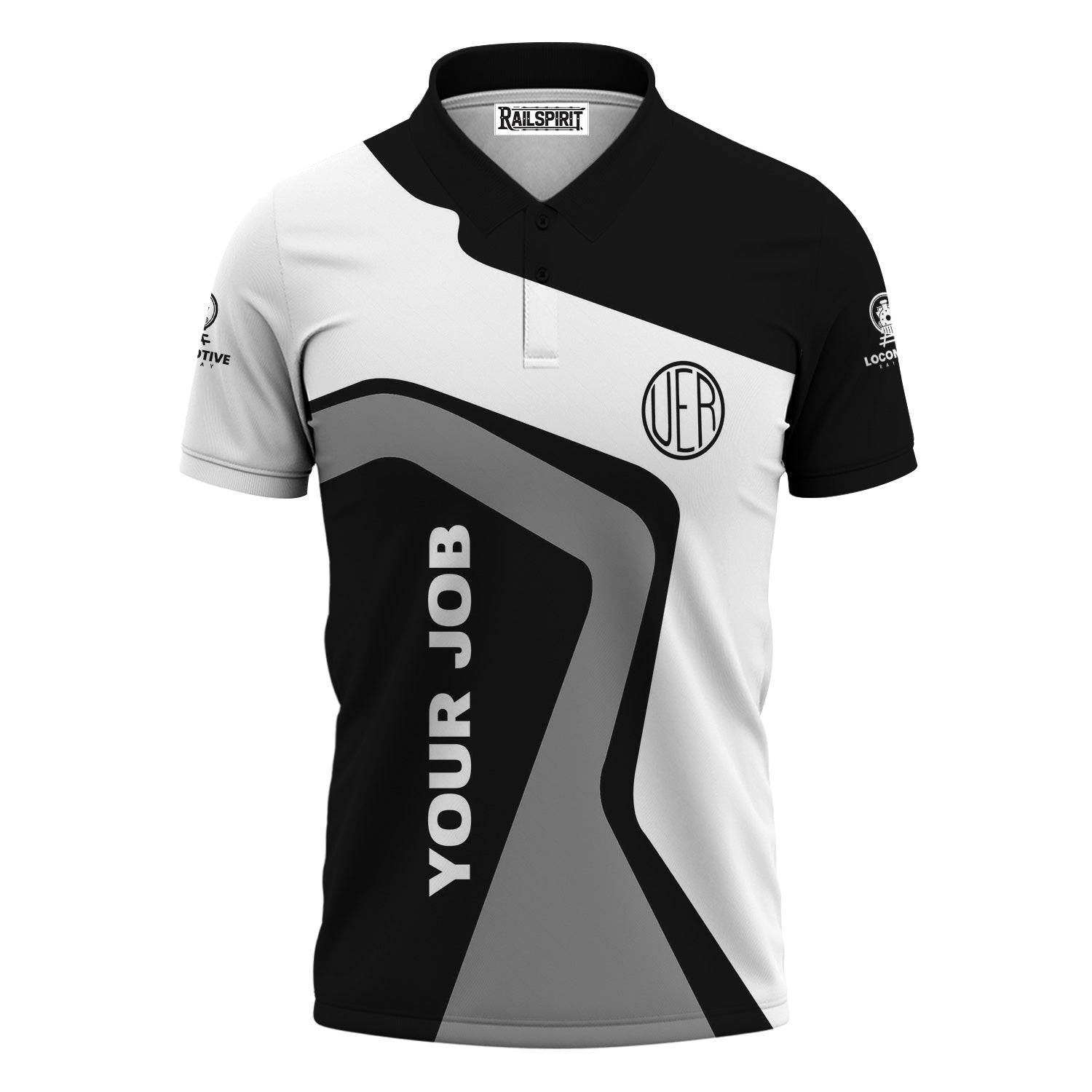 Railspirit Personalized Union Electric Railway Polo Shirt Unique Design with Custom Job Position Train Shirt