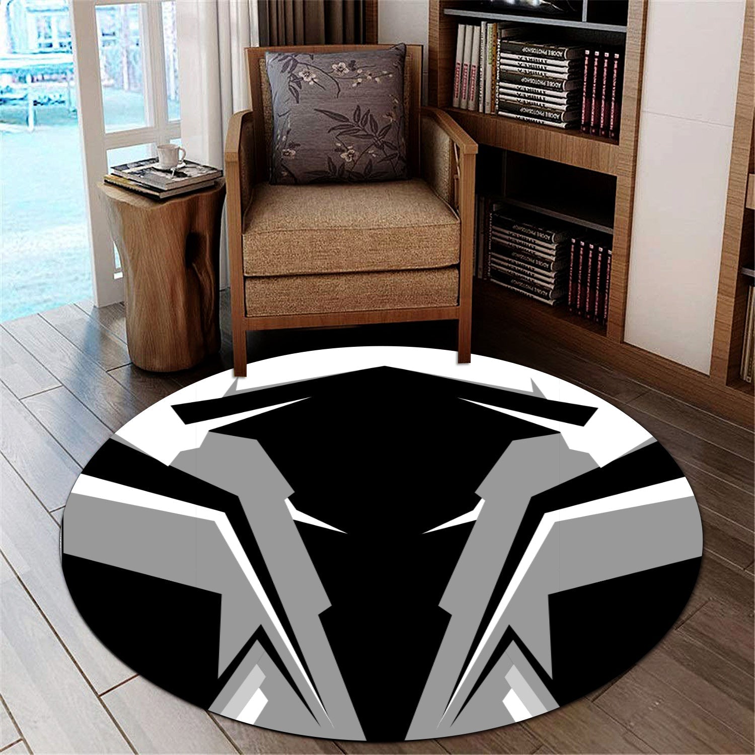 Railspirit Union Electric Railway Round Mat Strong Line Style Rug All Over Print