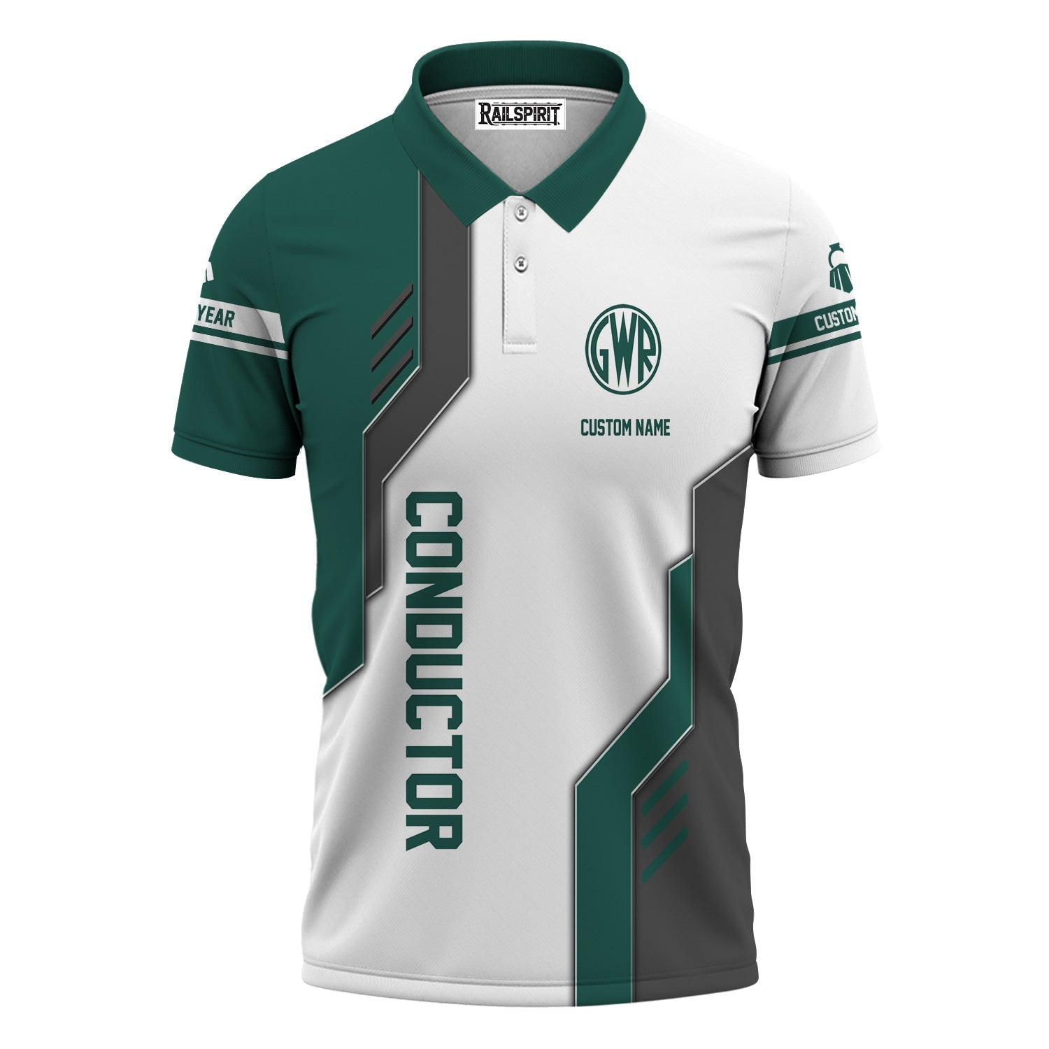 Railspirit Personalized Great Western Railway Polo Shirt Unique Railway Style with Custom Job Train Shirt