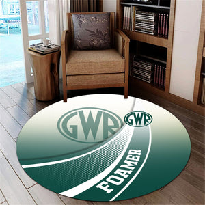 Railspirit Great Western Railway Round Mat Railway-Themed Style Mat Gift Idea For Trainspotter