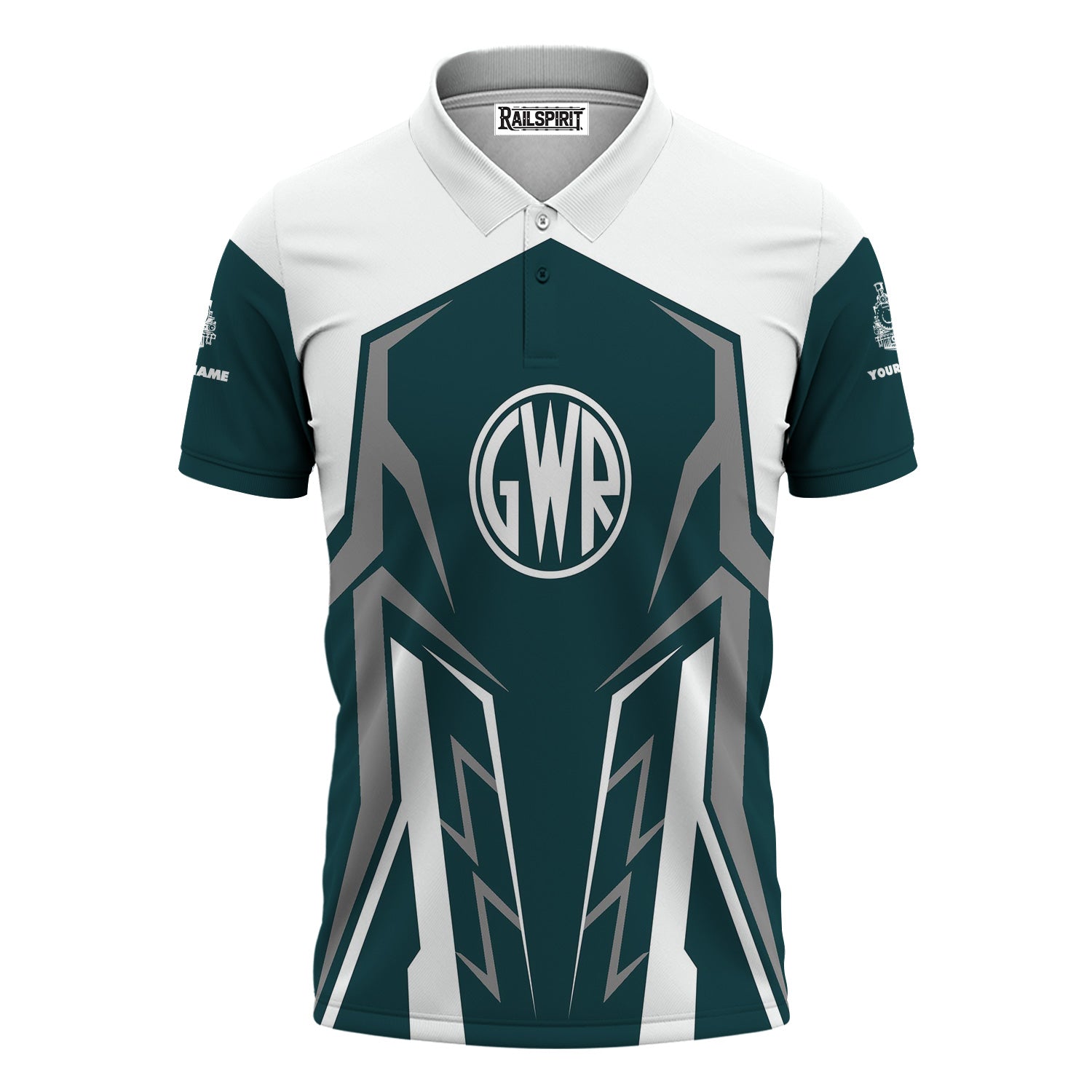 Railspirit Personalized Great Western Railway Polo Shirt Futuristic Design with Custom Job Train Shirt