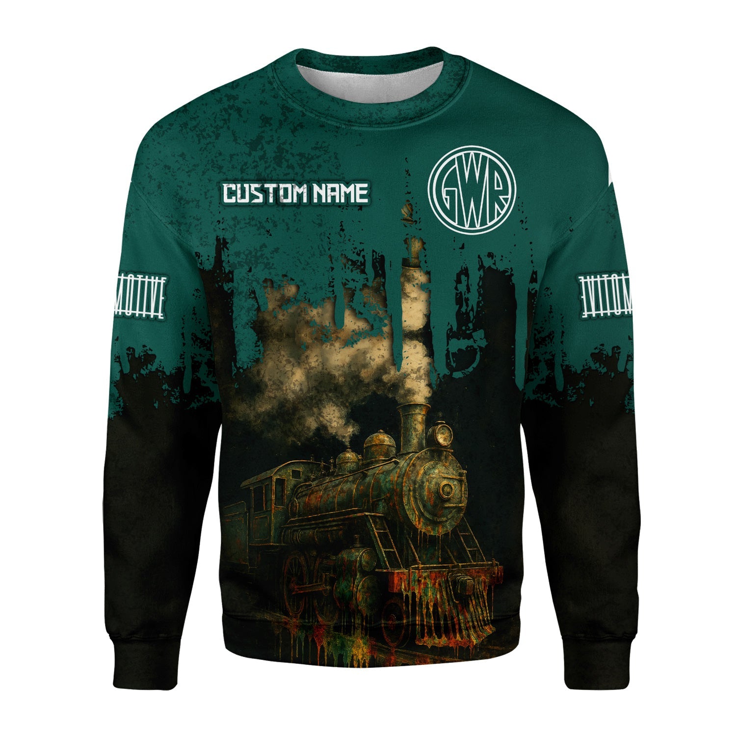 Railspirit Personalized Great Western Railway Sweatshirt Vintage Train Art Style Shirt For Locomotive Fans