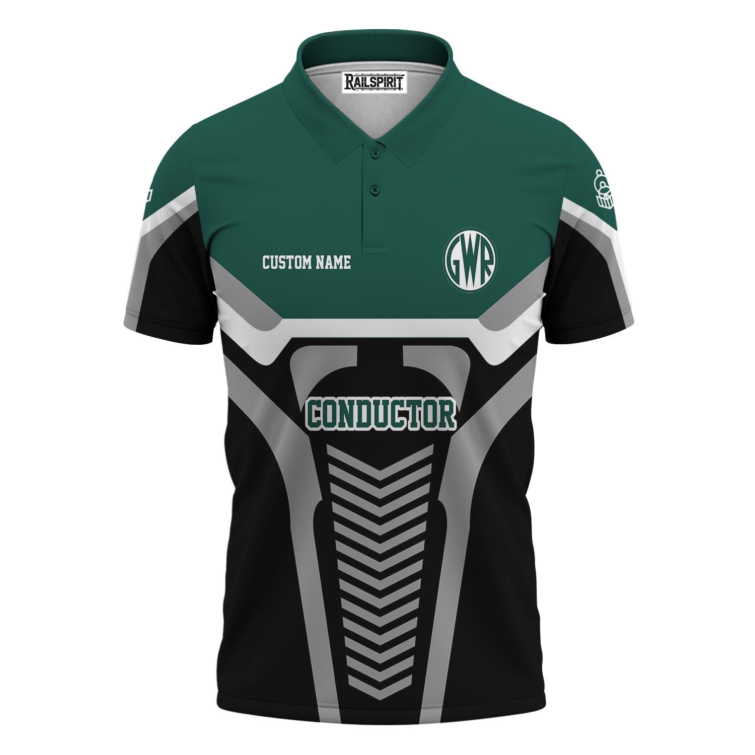 Railspirit Personalized Great Western Railway Polo Shirt Track-Inspired with Custom Job Position  Train Shirt
