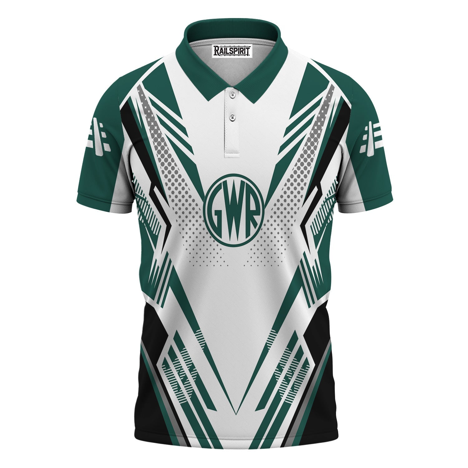 Railspirit Personalized Great Western Railway Polo Shirt Railroad Tribute Design Train Shirt for Train Lovers