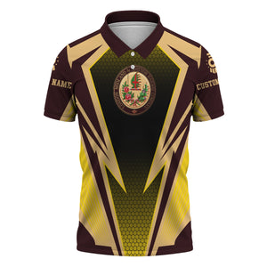 Railspirit Personalized London, Midland and Scottish Railway Polo Shirt Lightning Graphic Style Shirt Gift Idea For Train Lover