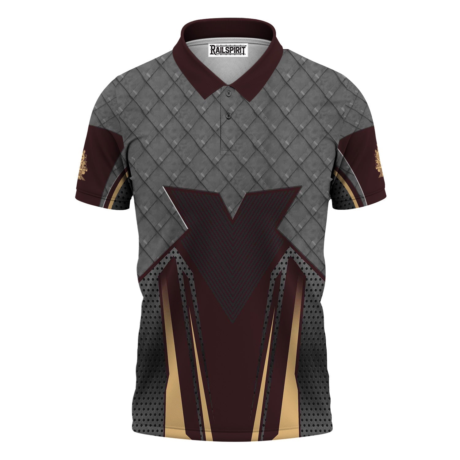 Railspirit Personalized London, Midland and Scottish Railway Polo Shirt Rugged Steel Vibes Train Shirt All Over Print