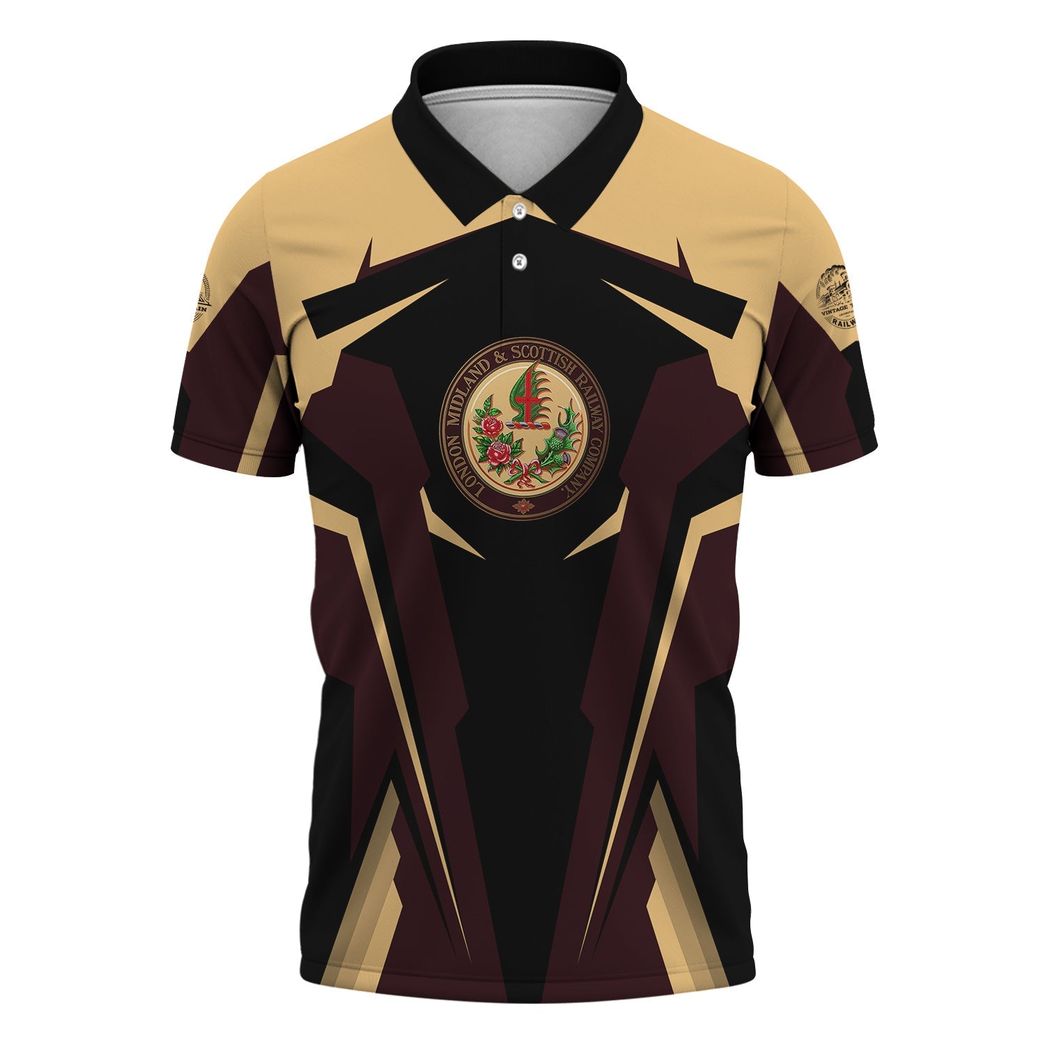 Railspirit Personalized London, Midland and Scottish Railway Polo Shirt Strong Line Style Train Unisex Shirt All Over Print