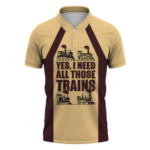 Railspirit Custom Name London, Midland and Scottish Railway Polo Shirt Yes I Need All Those Train Printed Shirt