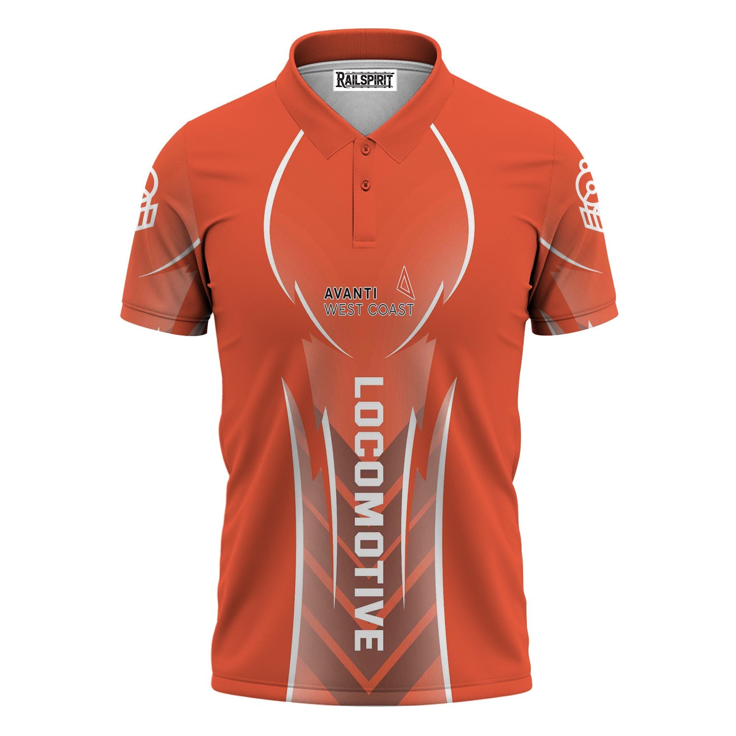 Railspirit Personalized Avanti West Coast Polo Shirt Striking Line Style Train Shirt For Locomotive Lovers