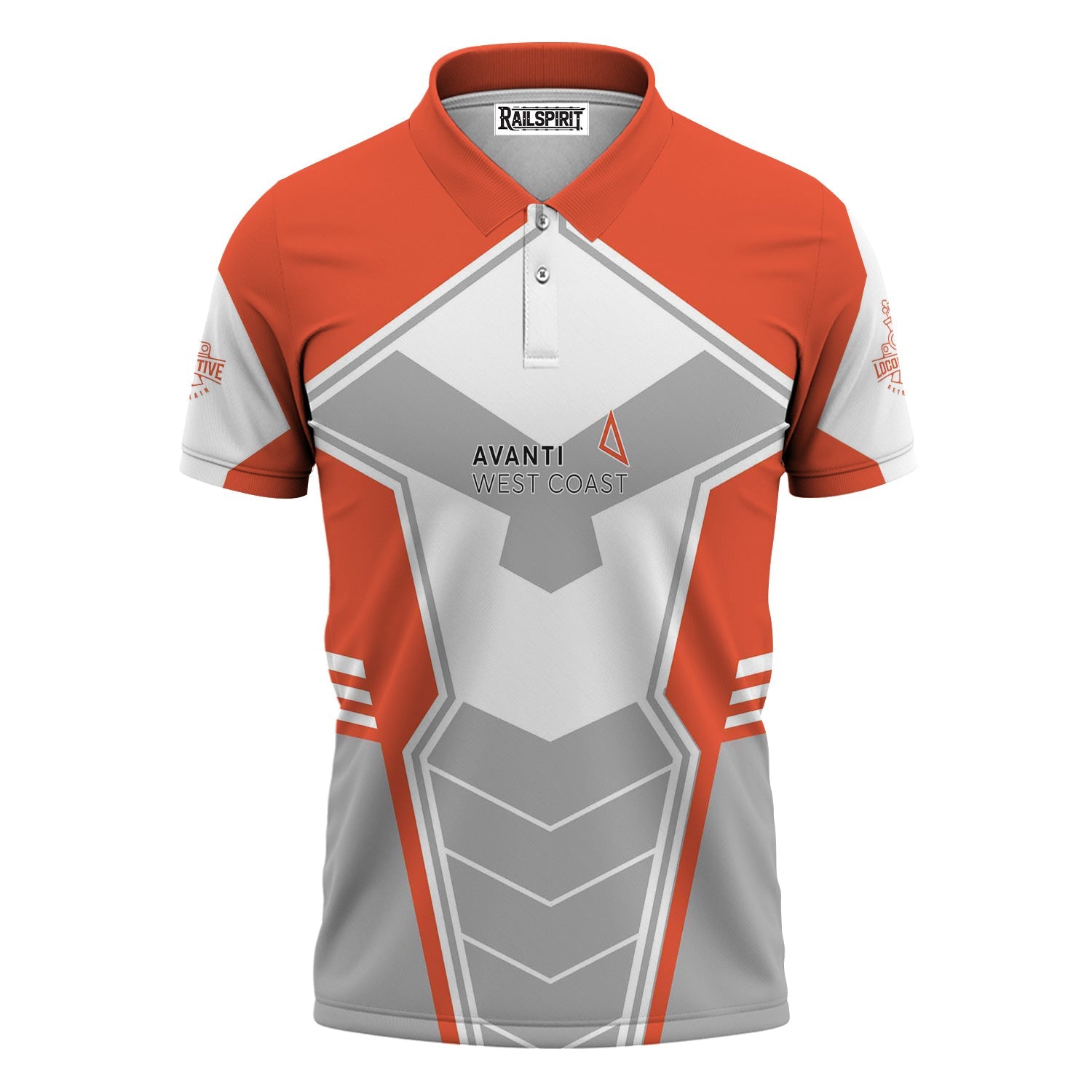 Railspirit Personalized Avanti West Coast Polo Shirt Engine-Inspired Style Train Shirt for Railroad Fanatic