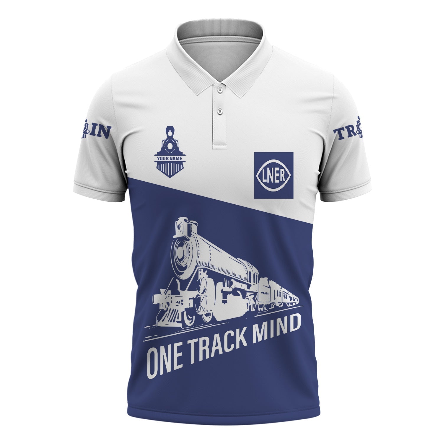 Railspirit Personalized London and North Eastern Railway Polo Shirt One Track Mind Unisex Train Shirt Gift Idea For Train Lover