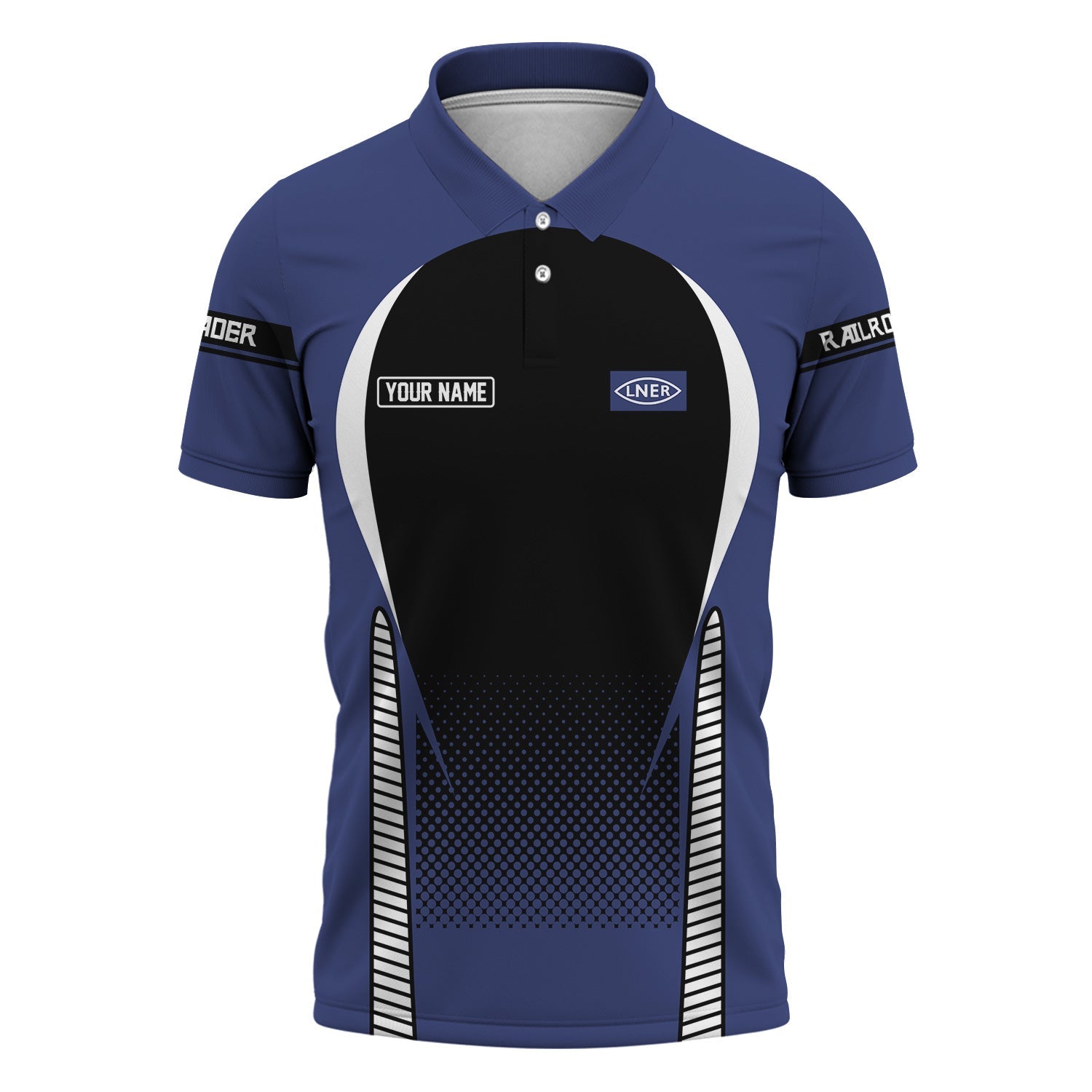 Railspirit Personalized London and North Eastern Railway Polo Shirt Stress Is Caused By Not Having Enough Trains Shirt All Over Print