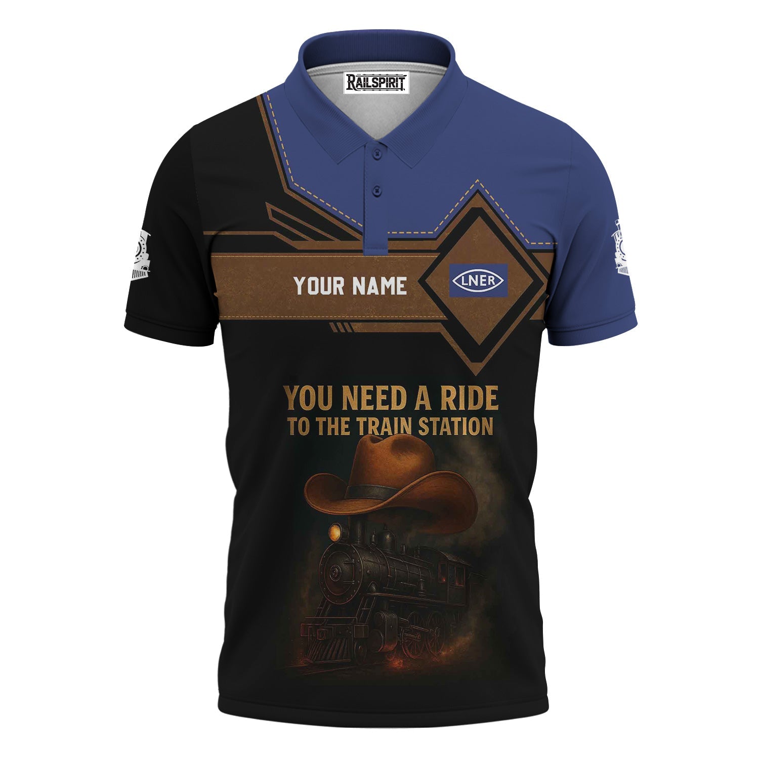 Railspirit Personalized London and North Eastern Railway Polo Shirt You Need A Ride To The Train Station Shirt For Train Lovers