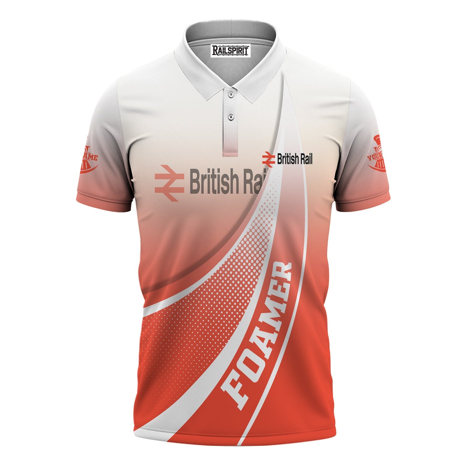 Railspirit Personalized British Railway Polo Shirt Railway-Themed Style Shirt Gift Idea For Trainspotter