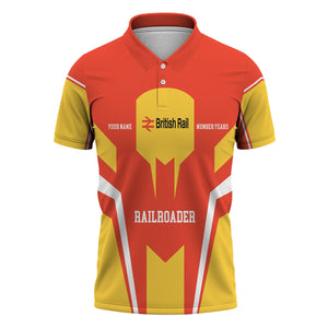 Railspirit Personalized British Railway Polo Shirt Custom Year Railroader Shirt Gift Idea For Train Lover