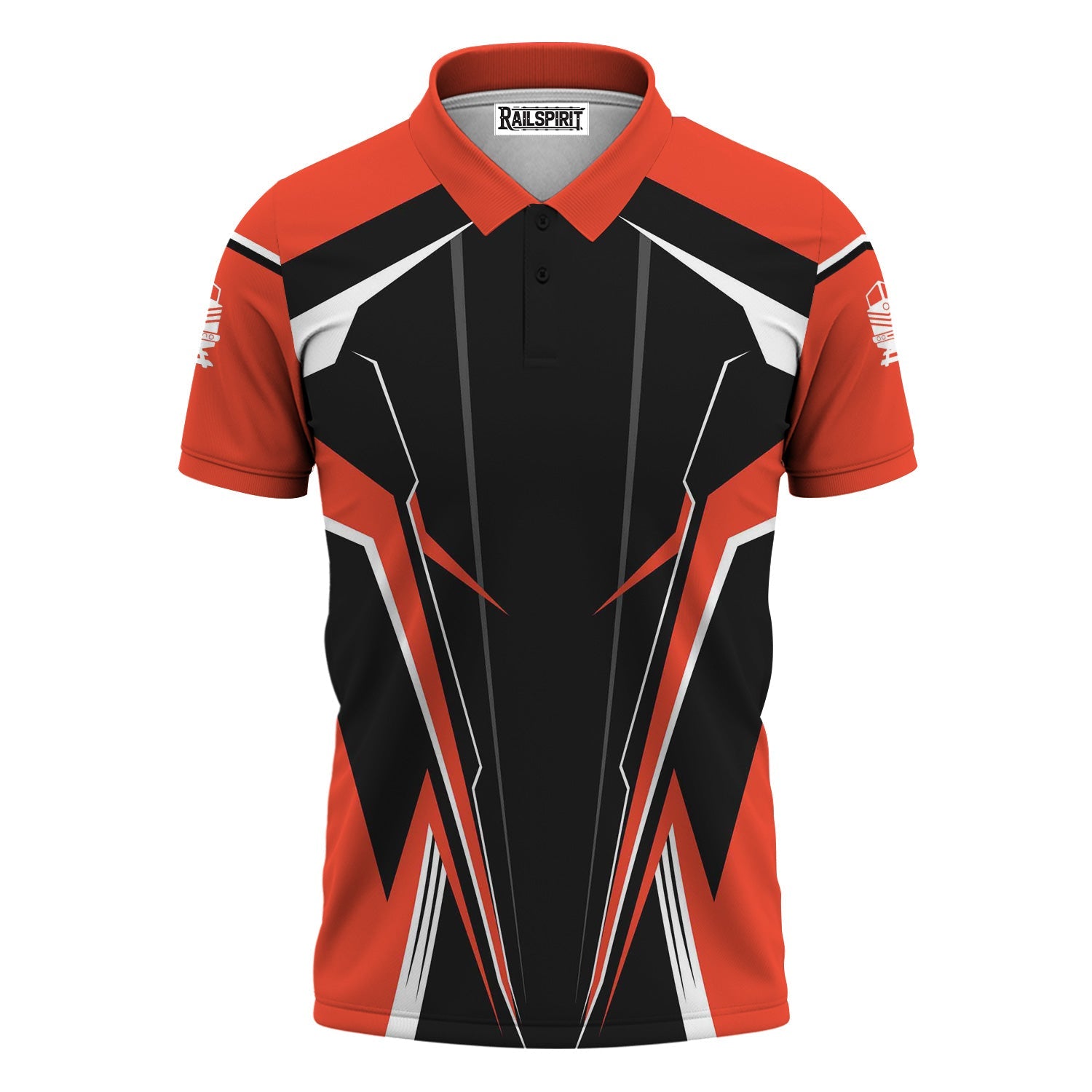 Railspirit Personalized British Railway Polo Shirt Lightning-Edge Design Train Shirt For Railroad Lovers