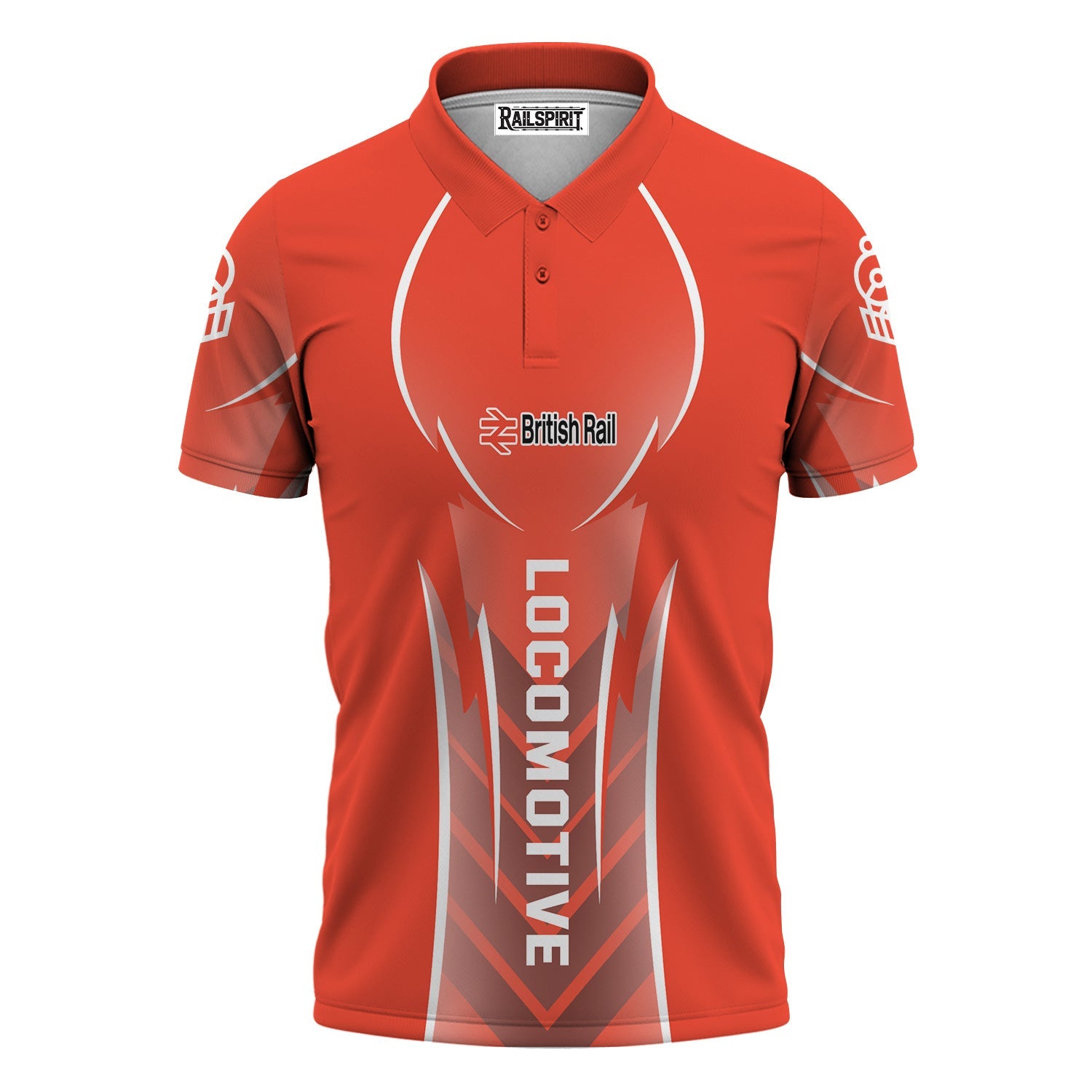 Railspirit Personalized British Railway Polo Shirt Striking Line Style Train Shirt For Locomotive Lovers