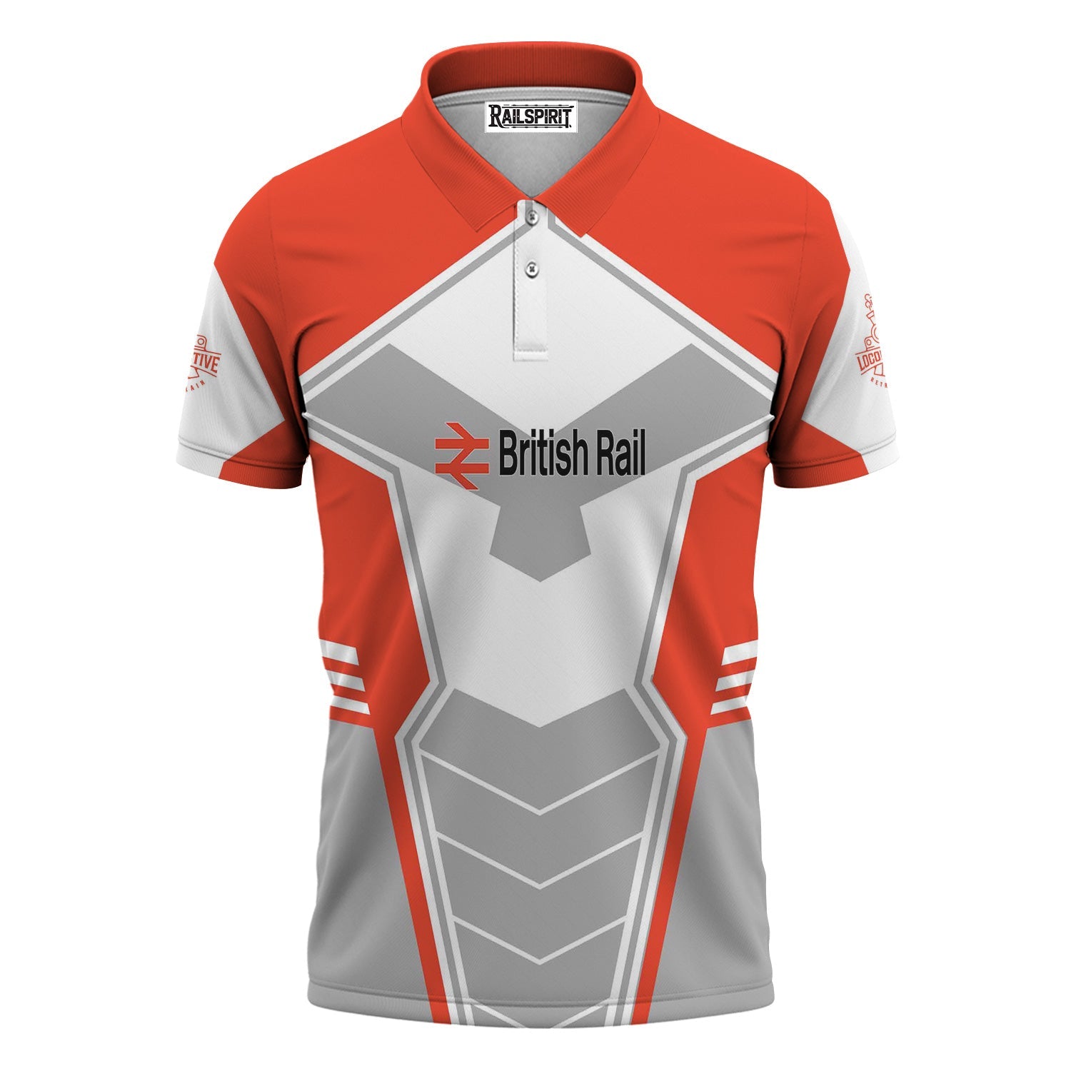 Railspirit Personalized British Railway Polo Shirt Engine-Inspired Style Train Shirt for Railroad Fanatic