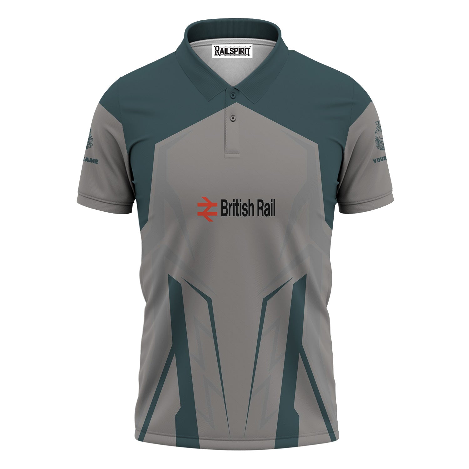 Railspirit Personalized British Railway Polo Shirt Futuristic Design with Custom Job Train Shirt