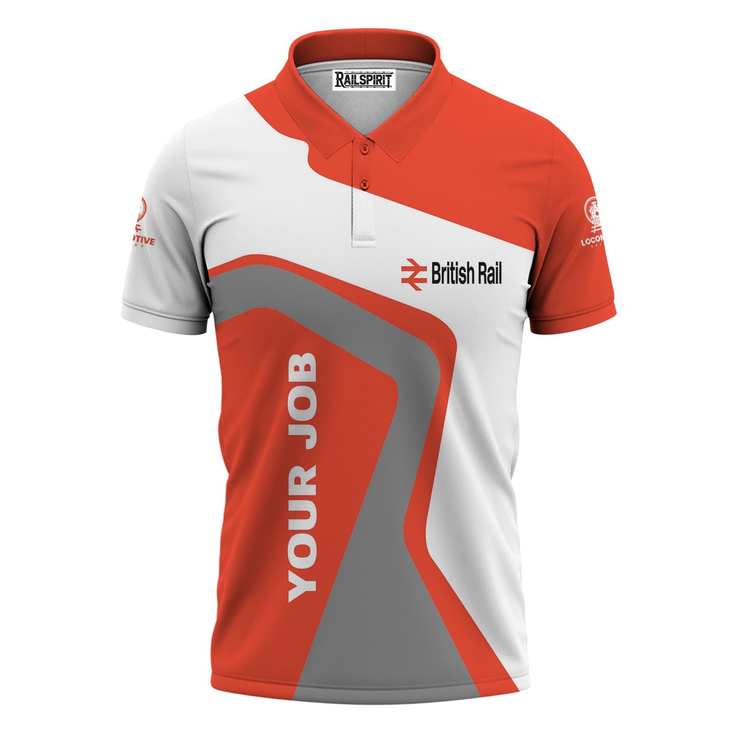 Railspirit Personalized British Railway Polo Shirt Unique Design with Custom Job Position Train Shirt