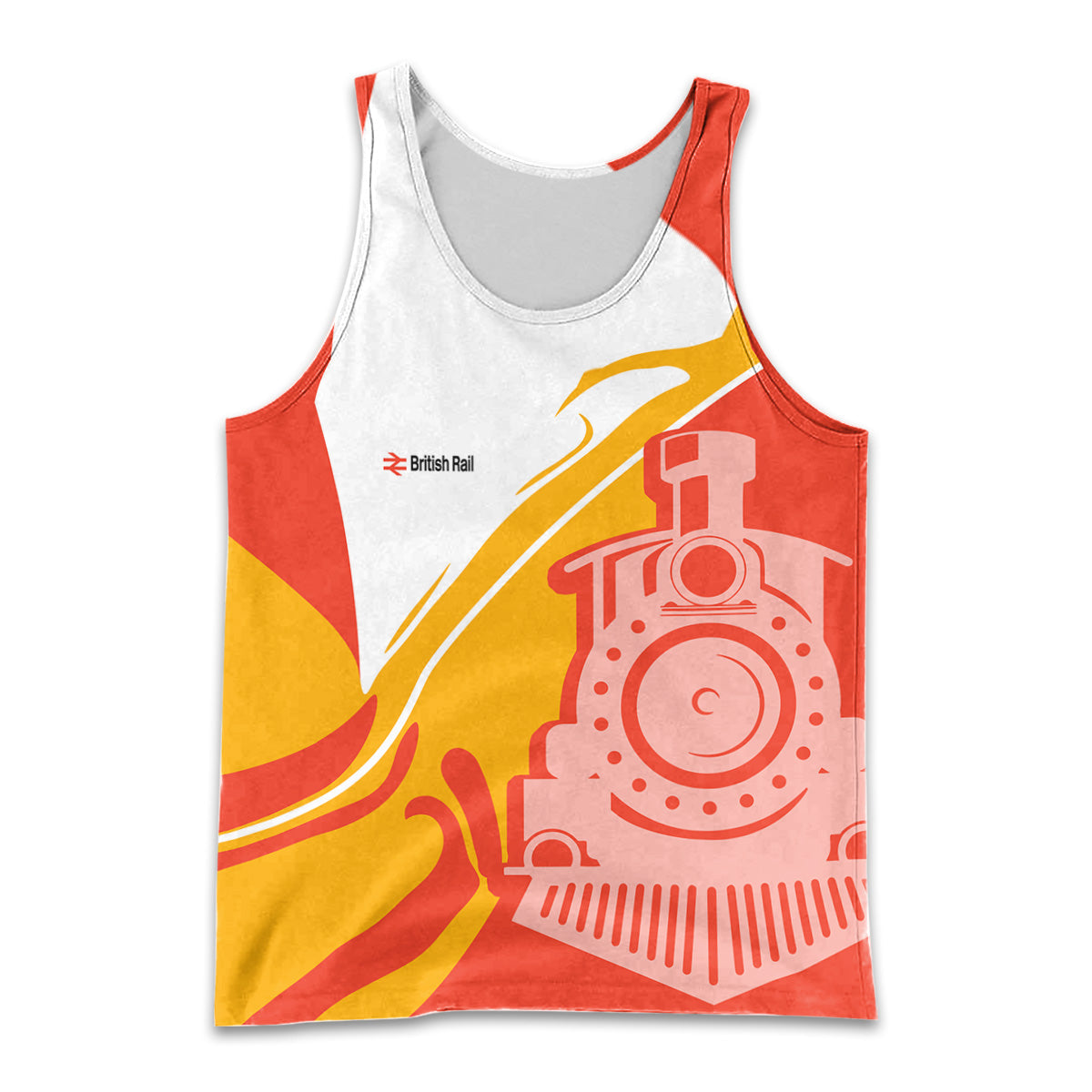Railspirit Personalized British Railway Men Tank Top Flame-Inspired Style Shirt Gift Idea For Train Lovers